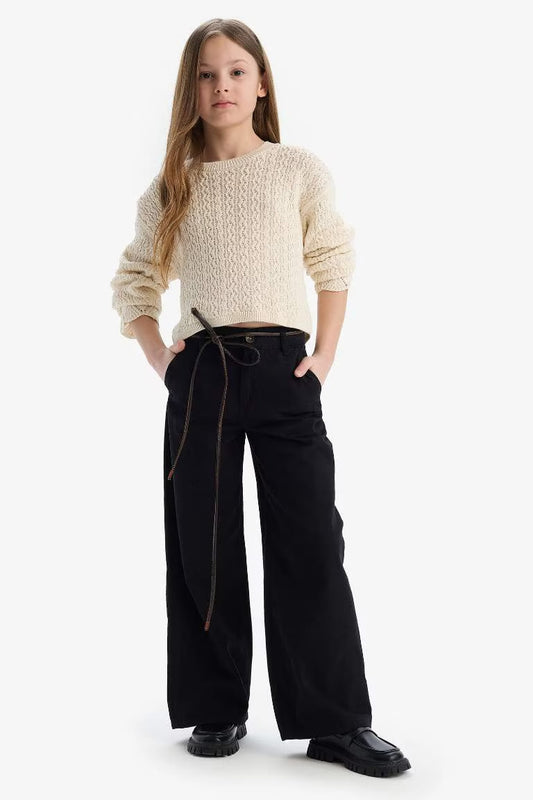 Girl Standard Fit Crew Neck Pullover - -