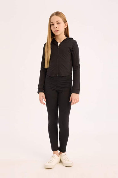 Slim Fit Hooded Cardigan - -