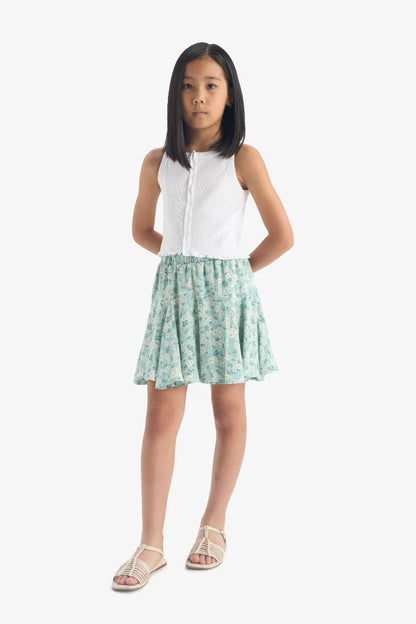 Girl Viscose Skirt - - light green