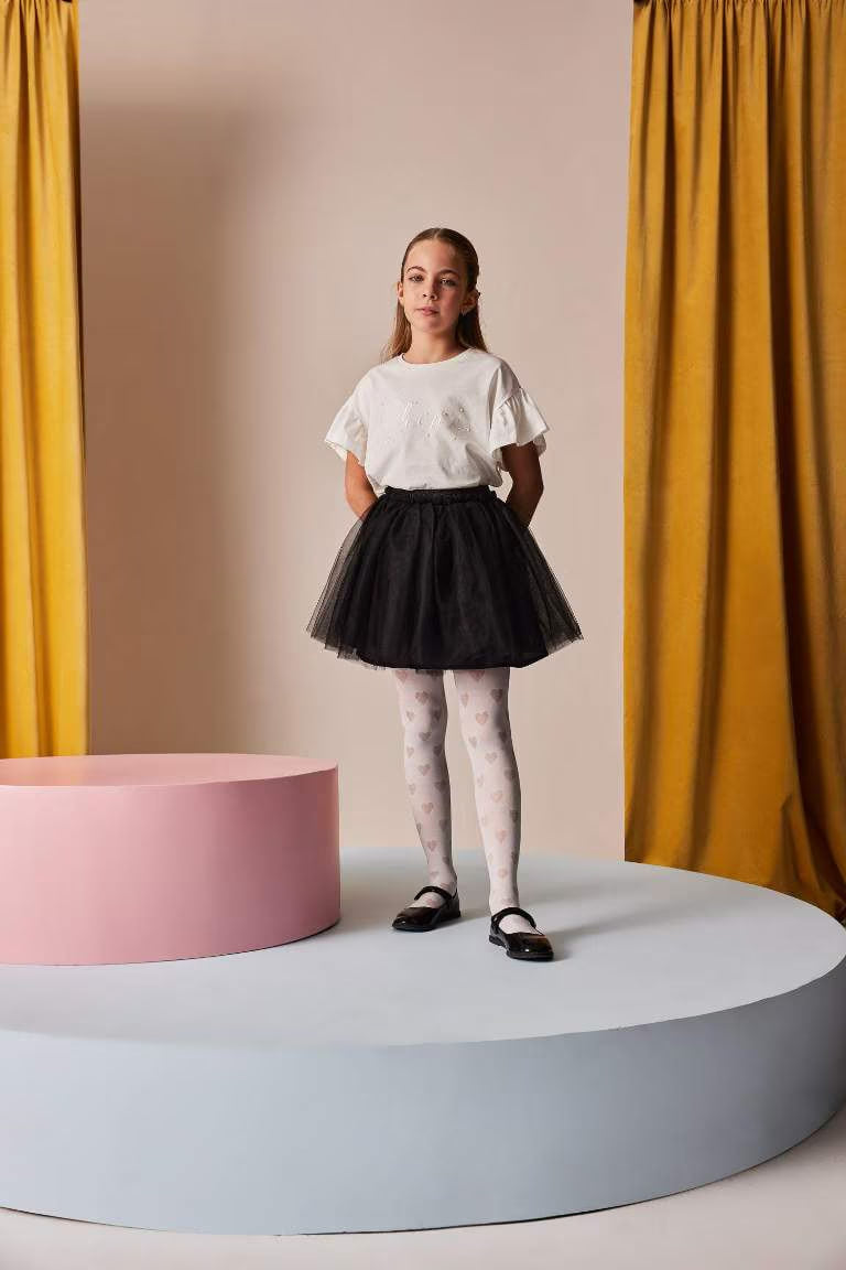 Girl Flexible Waist Tutu Skirt - -