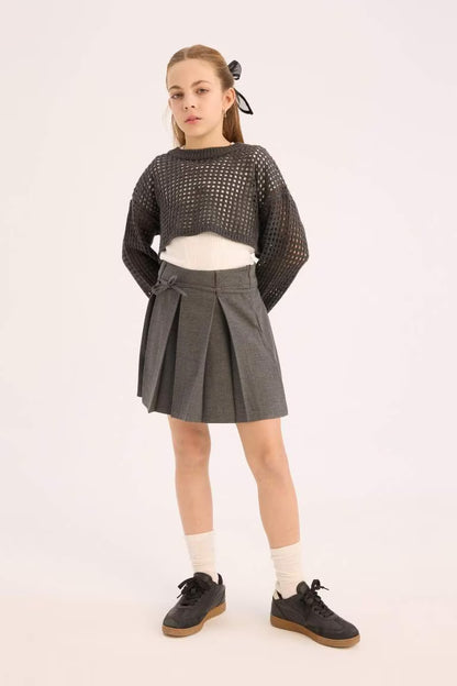 Girl Standard Fit Skirt - - Gray
