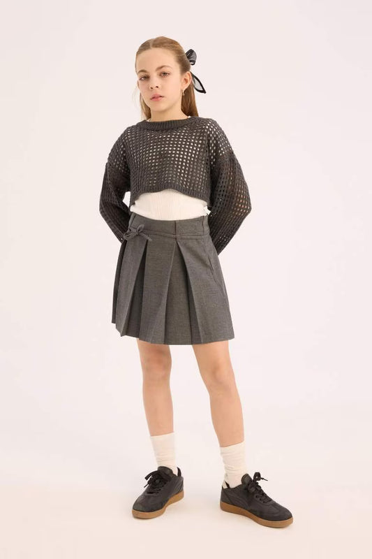 Girl Standard Fit Skirt - - Gray