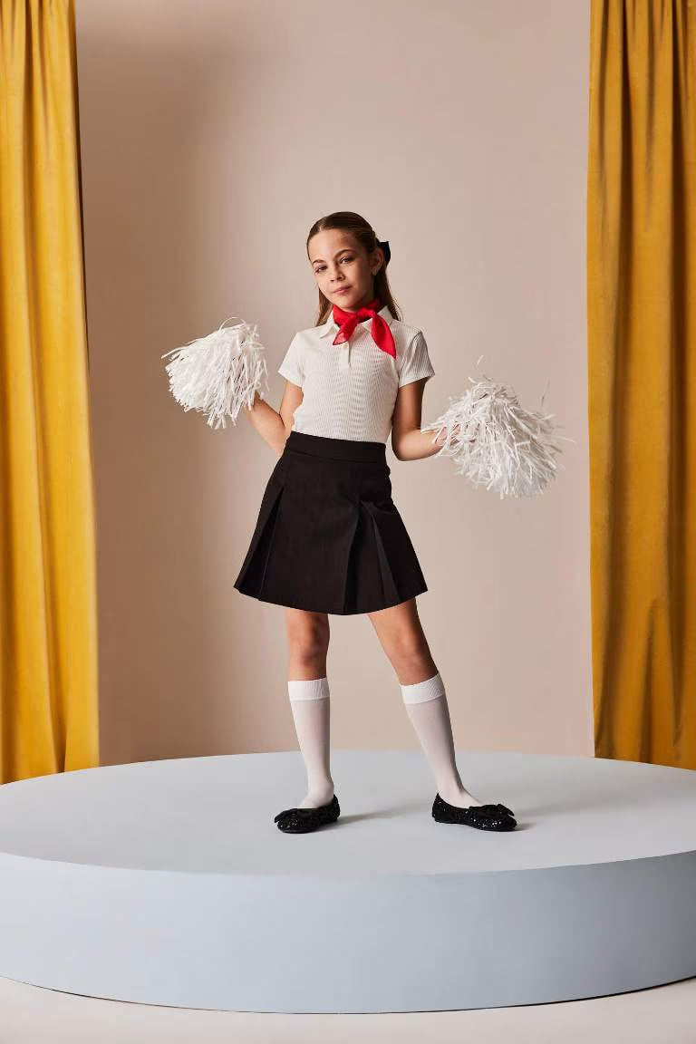 Girl Basic Gabardine Skort - -
