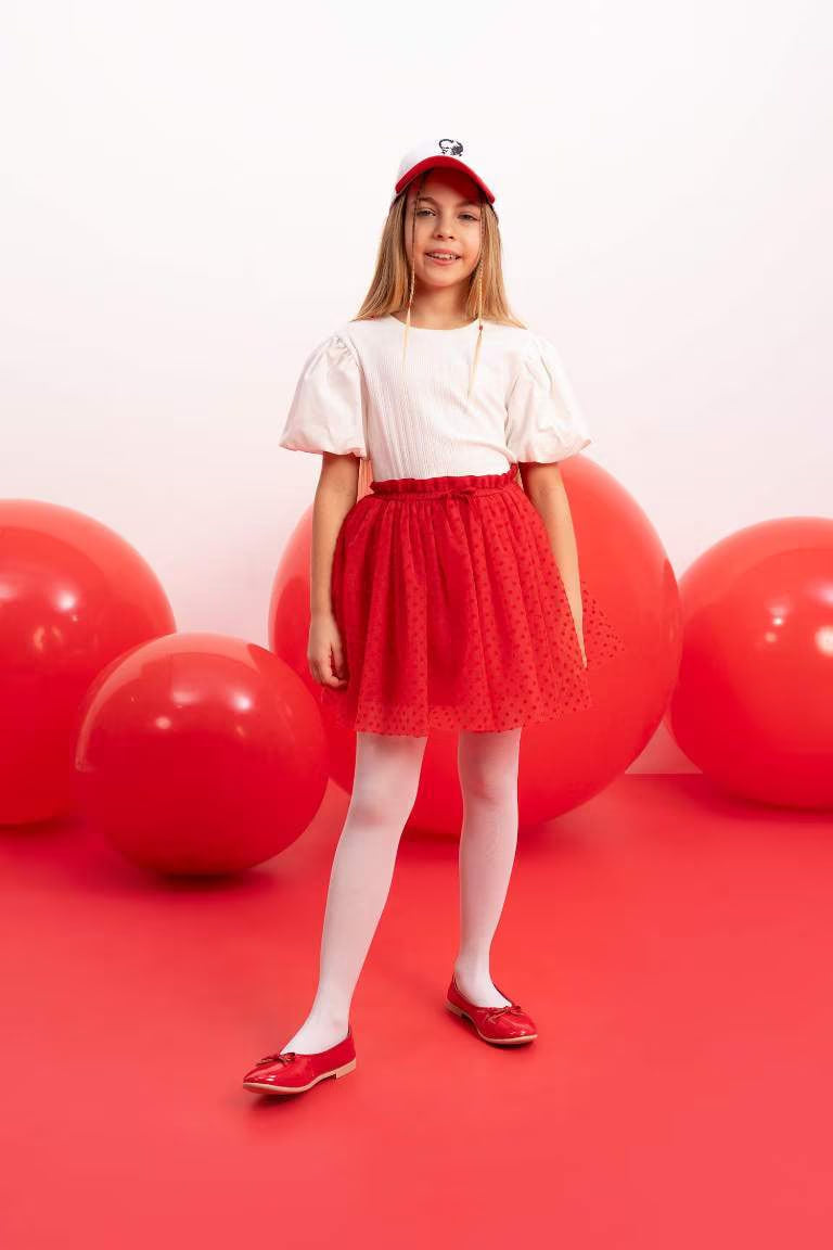 Girl Regular Fit Knitted Skirt - -