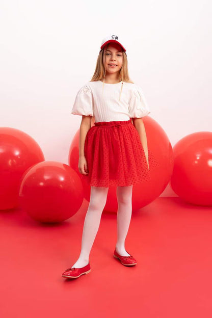 Girl Regular Fit Knitted Skirt - -