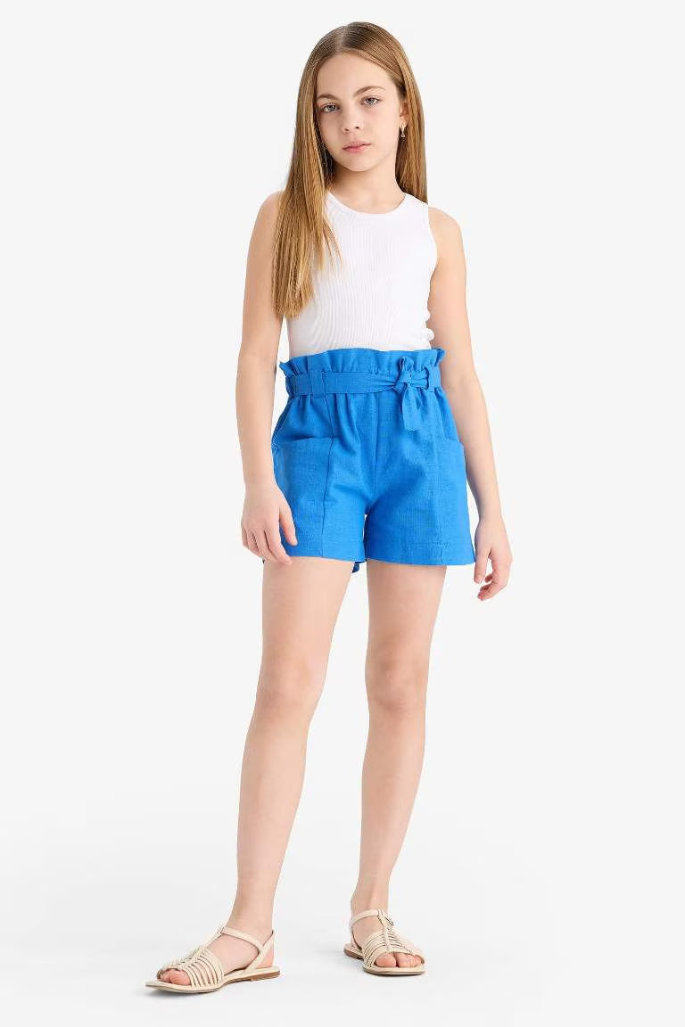 Girl Ripped Detailed Denim Shorts - -