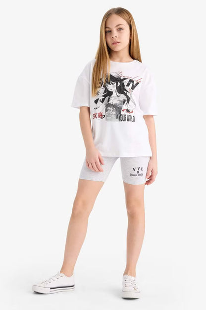 Girl Biker Leggings - -