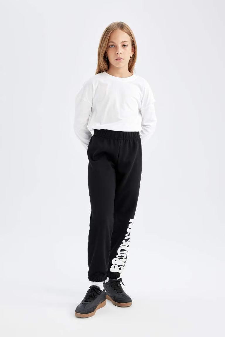 Girl Printed Jogger Sweatpants - -