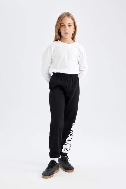 Girl Printed Jogger Sweatpants - -
