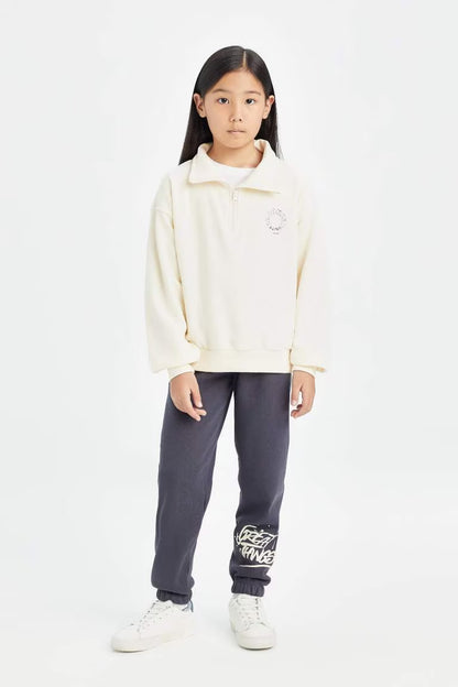 Girl Printed Elastic Waist Jogger Sweatpants - -