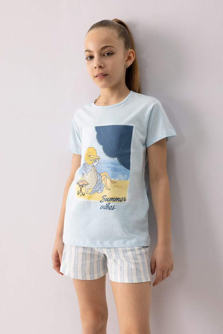 Girl Regular Fit 2 Piece Pajama Set - -