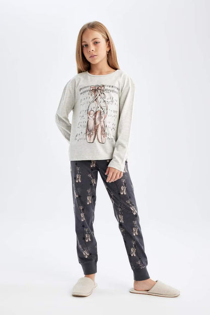Girl Printed 2 Piece Pajama Set - -