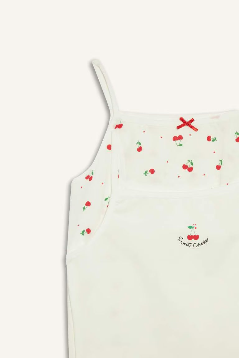Girl Patterned 2 Piece Undershirts - - Multicolor
