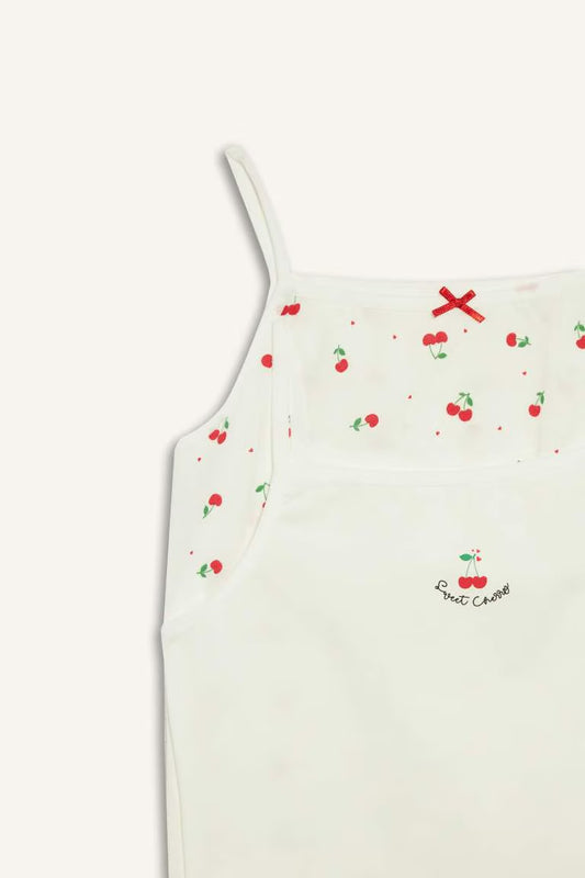 Girl Patterned 2 Piece Undershirts - - Multicolor