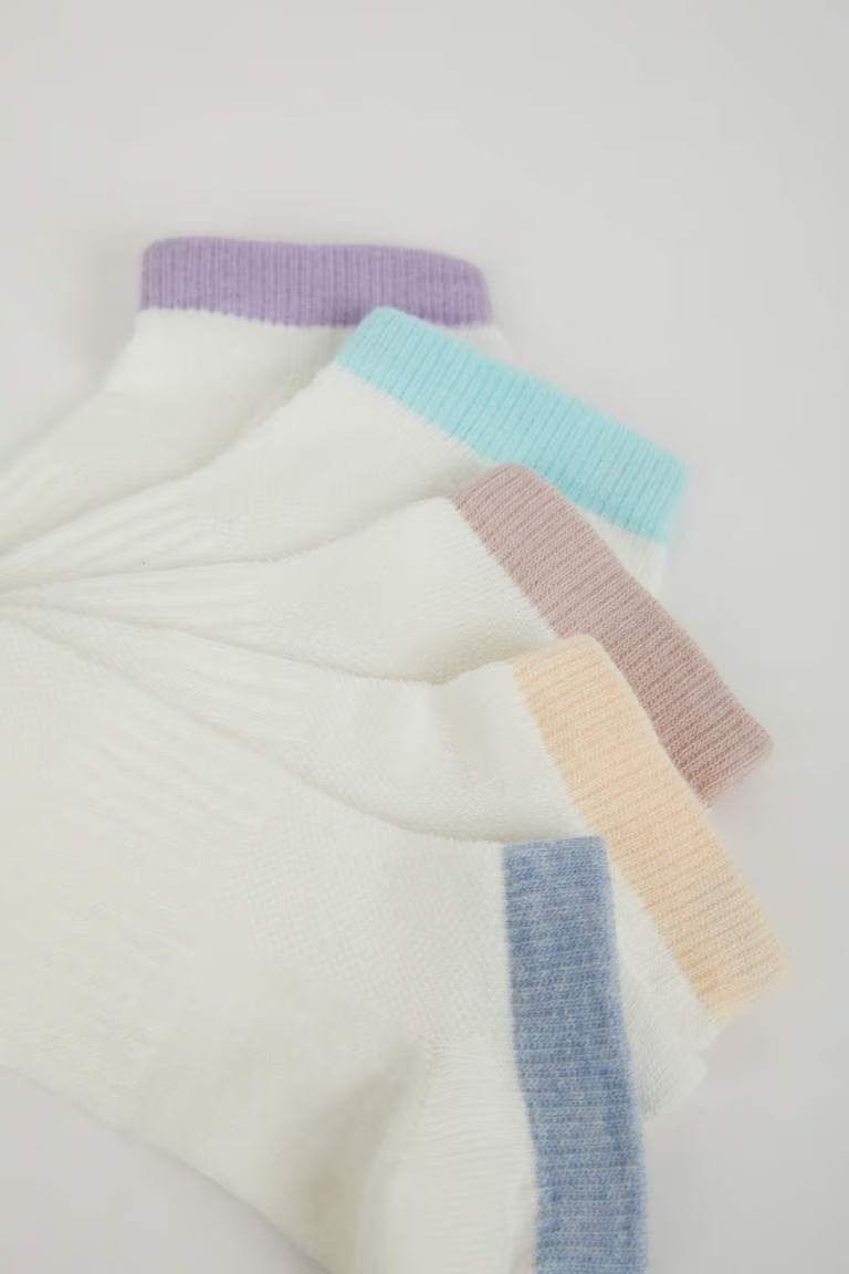 Girl 5 Piece Short Socks - -