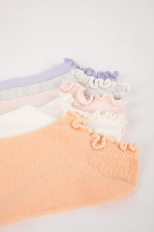Girl 5 Piece Short Socks - -