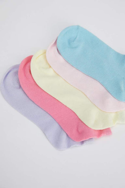 Girls 5 Pack Booties Socks - -