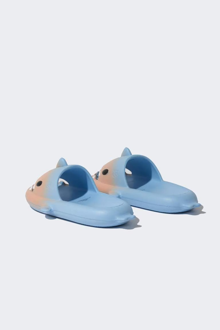 Girl High Sole Shark Eva Slippers - -