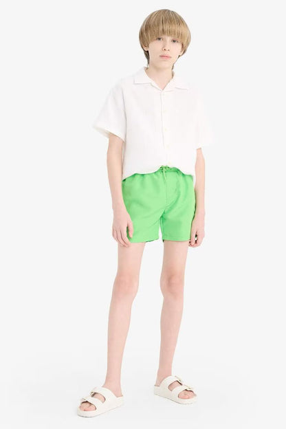 Boy Regular Fit Basic Swim Shorts - -