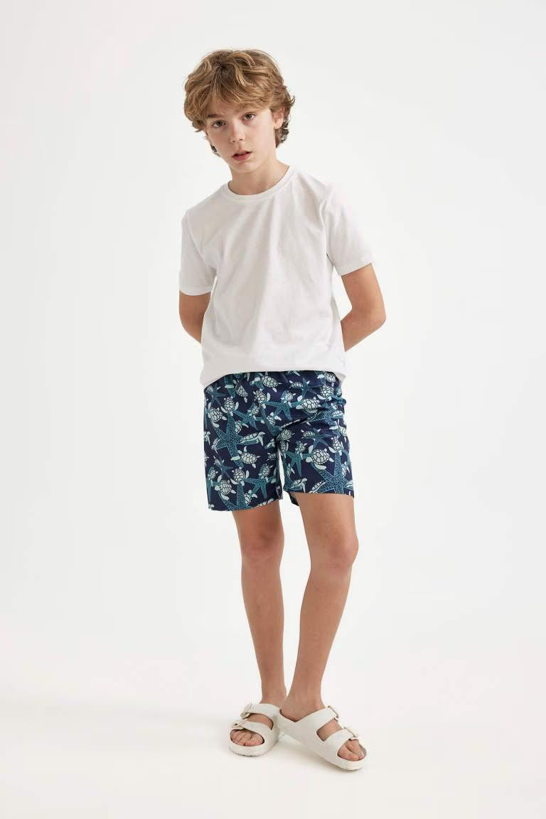 Boy Patterned Swim Shorts - -