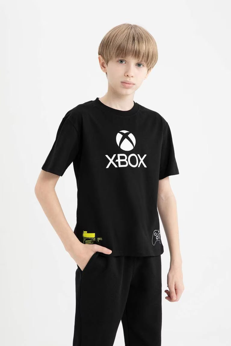 Boy Xbox New Regular Fit Crew Neck T-Shirt - - Black