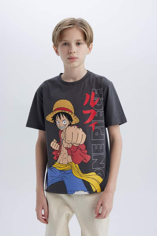 Boy One Piece Crew Neck Short Sleeve T-Shirt - -