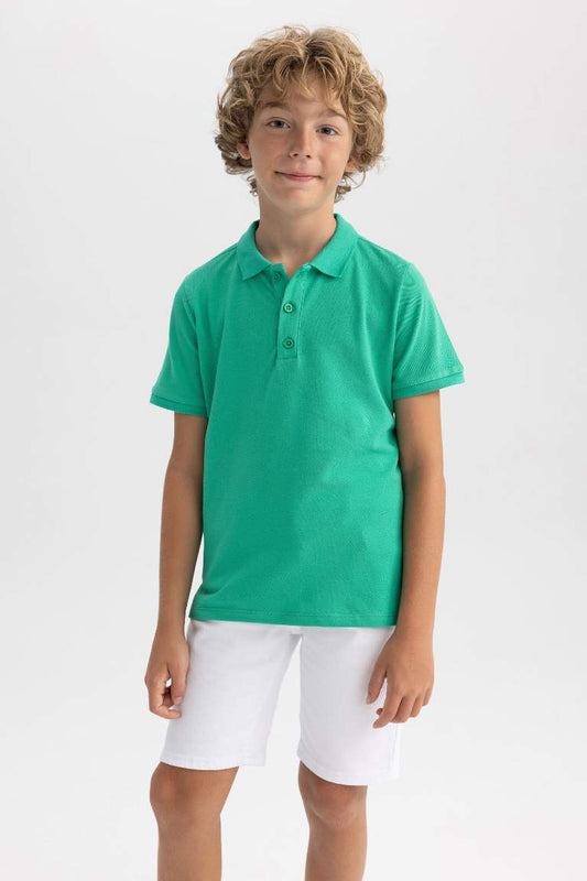 Regular Fit Short Sleeve Polo T-Shirt - - mint green