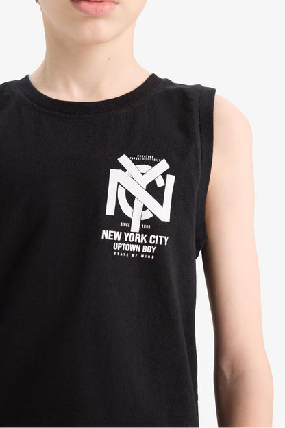Boy Crew Neck Tank Top - -