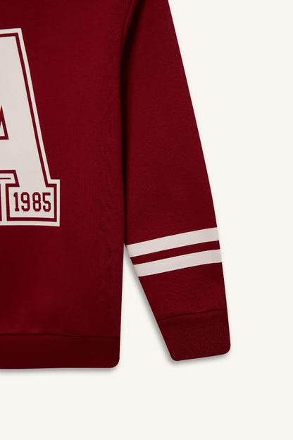 Boy Crew Neck Printed Sweatshirt - -