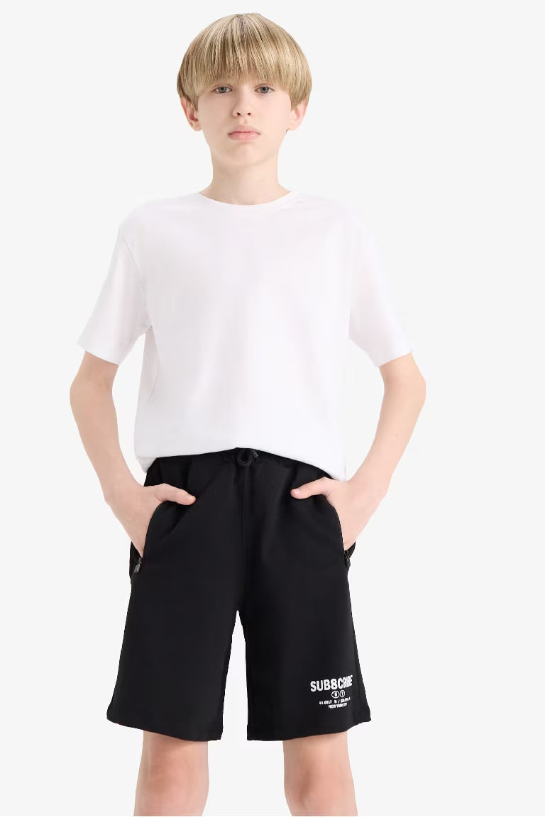 Boy New Regular Fit Sweatshirt Fabric Shorts - -