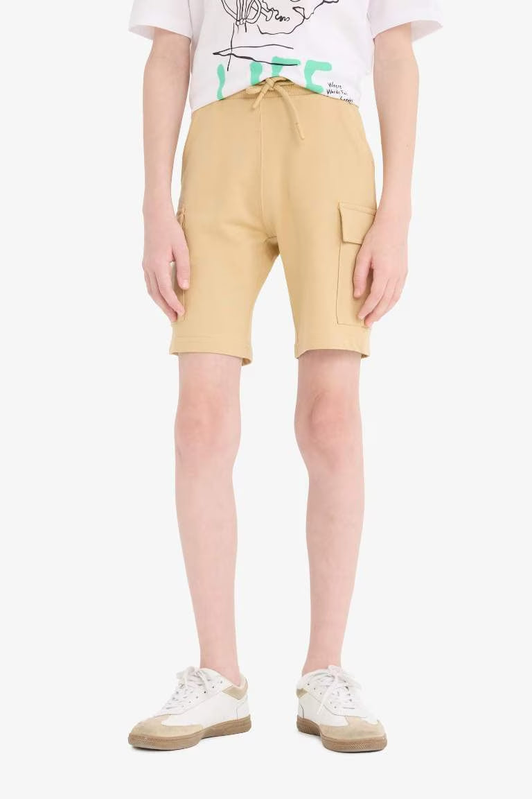 Boy Cargo Pocket Shorts - - dune