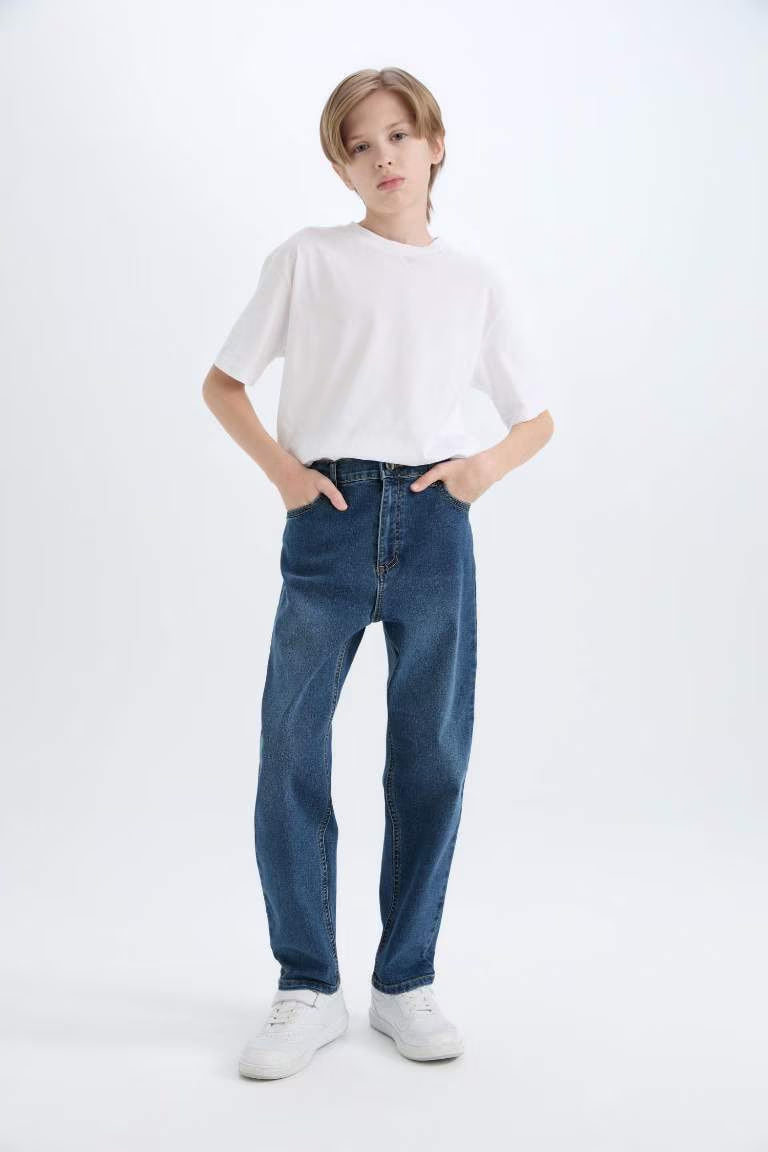 Boy Loose Fit Straight Leg Jeans - -