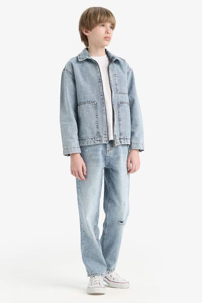 Boy Loose Fit Straight Leg Jeans - -