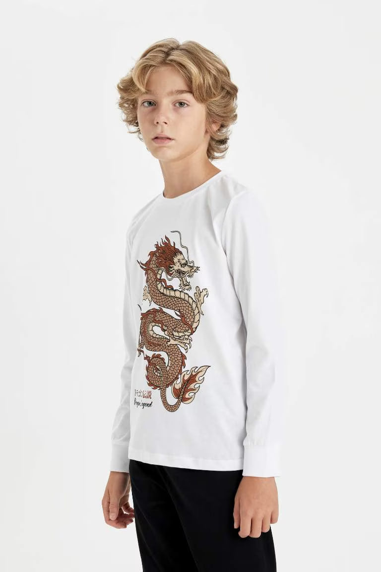 Boy Printed 2 Piece Pajama Set - -