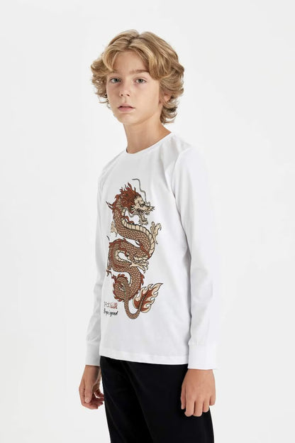 Boy Printed 2 Piece Pajama Set - -