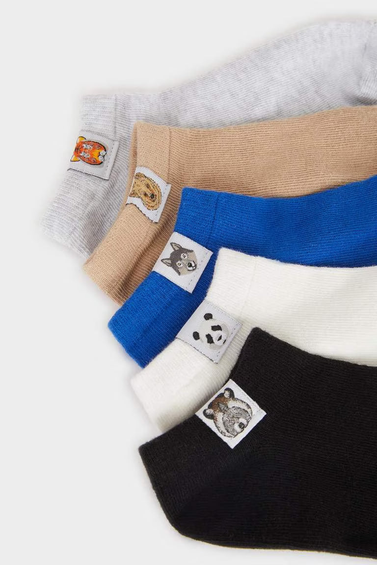 Boy 5 Piece Short Socks - - Multicolor