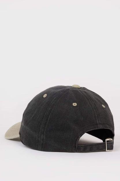 Boy Embroidered Cotton Denim Cap - -