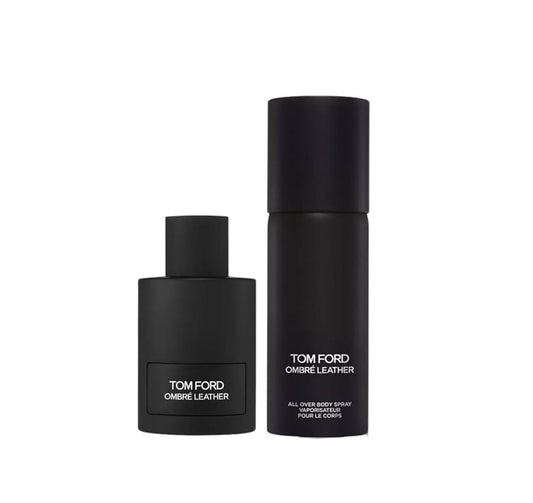 TOM FORD OMBRE LEATHER Set with All Over Body Spray -Set of 2 - - 100 ml