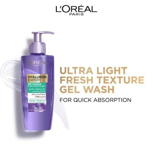L'Oréal Paris Hyaluron Expert Oil Control Deep Cleansing Gel Wash - -