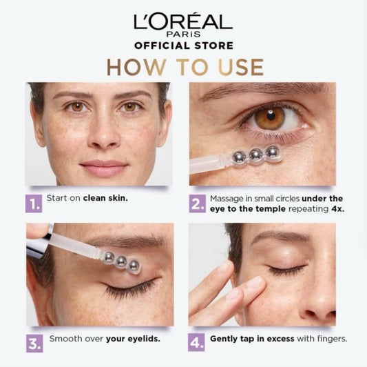 L'Oréal Paris Revitalift Hyaluronic Acid 2.5% & Caffeine Eye Serum - -