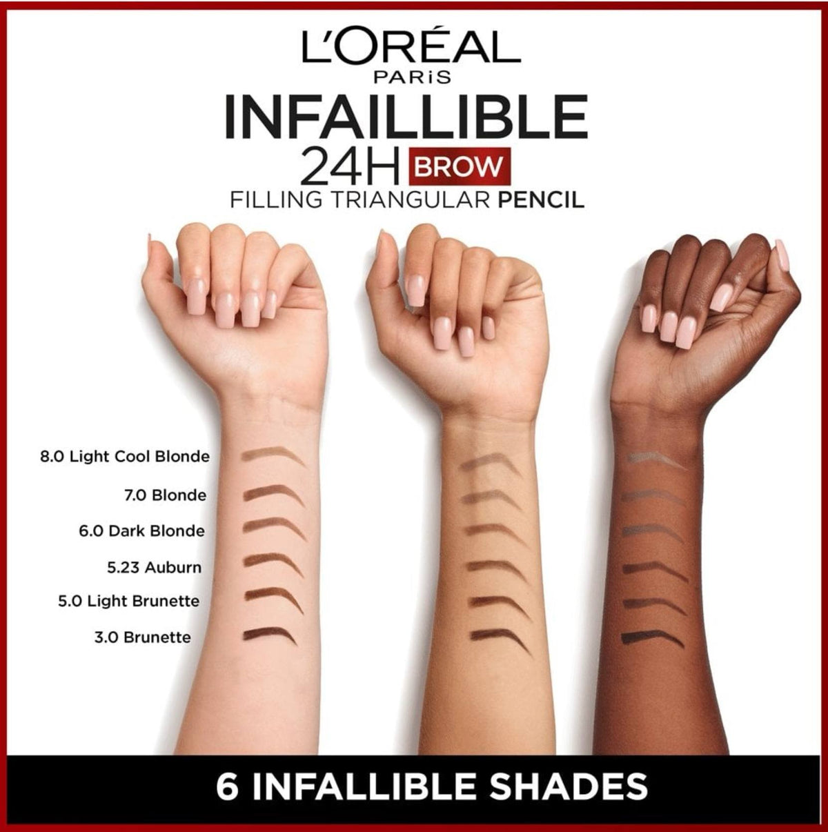 L'Oréal Paris Infallible 24H Brow Filling Triangular Pencil - -