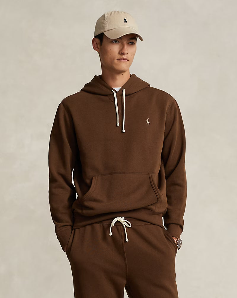 The RL Fleece Hoodie - - Brown