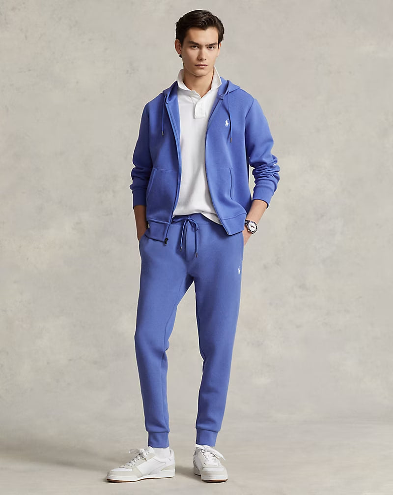 Double-Knit Jogger Pant - - Blue