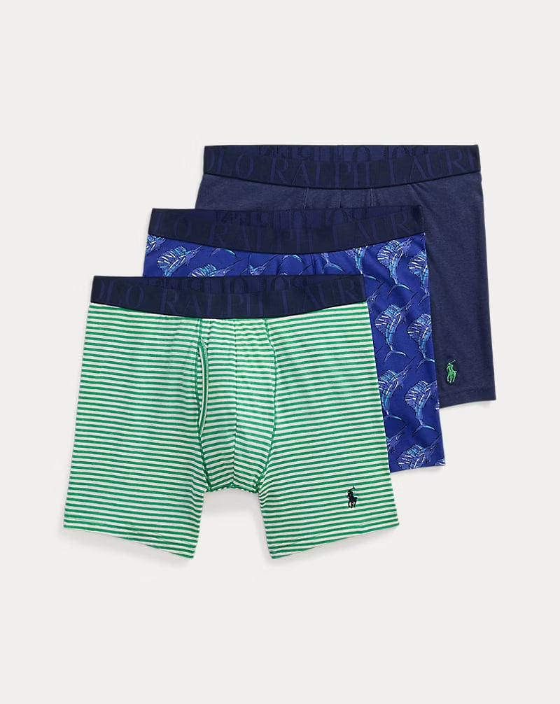 Stretch Cotton Boxer Brief 3-Pack - - Green