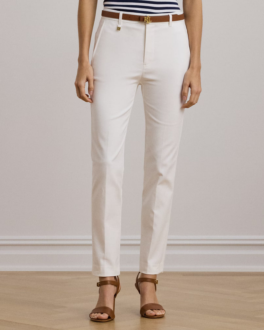 Stretch Cotton-Blend Pant - -