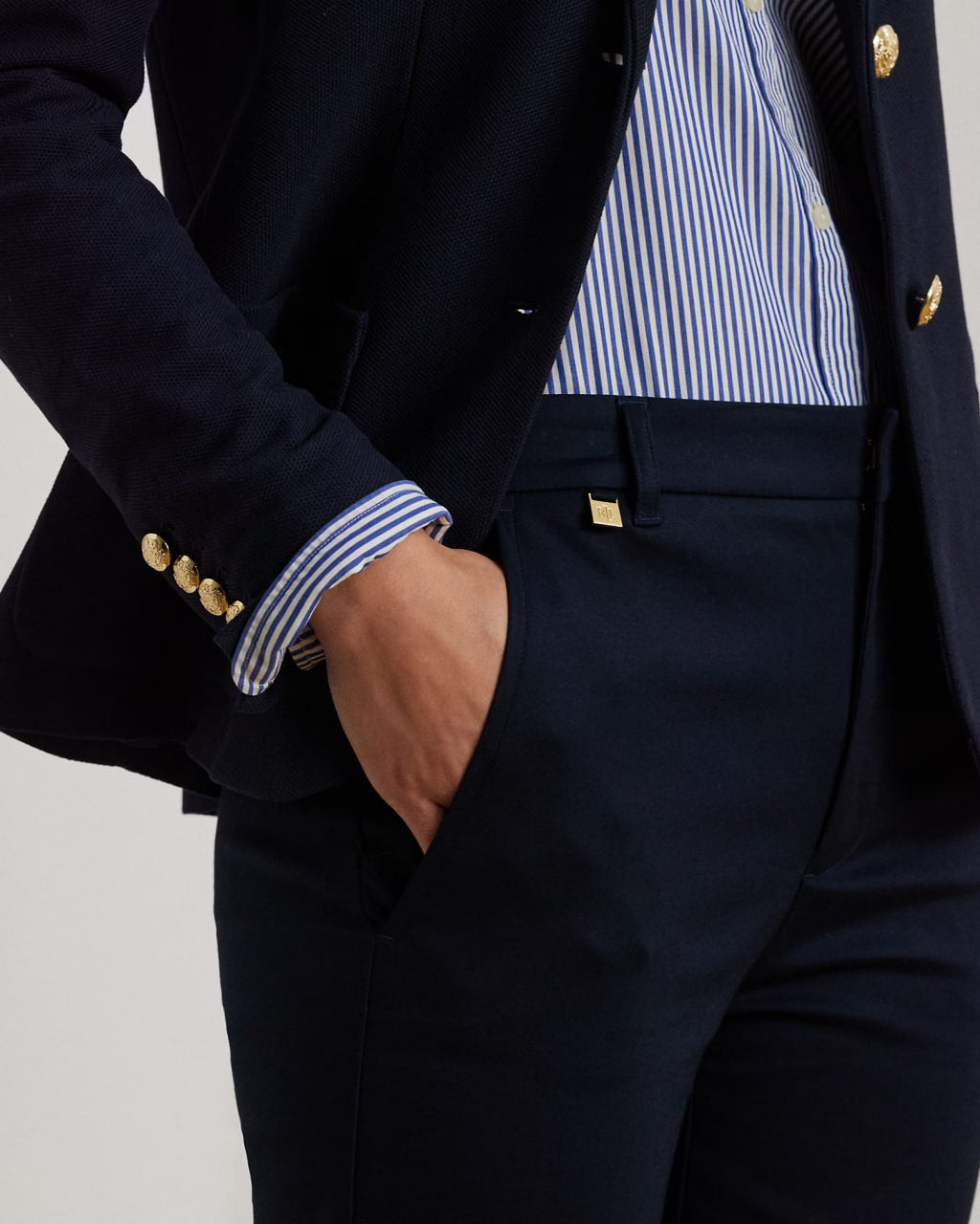 Double-Faced Stretch Cotton Pant - -