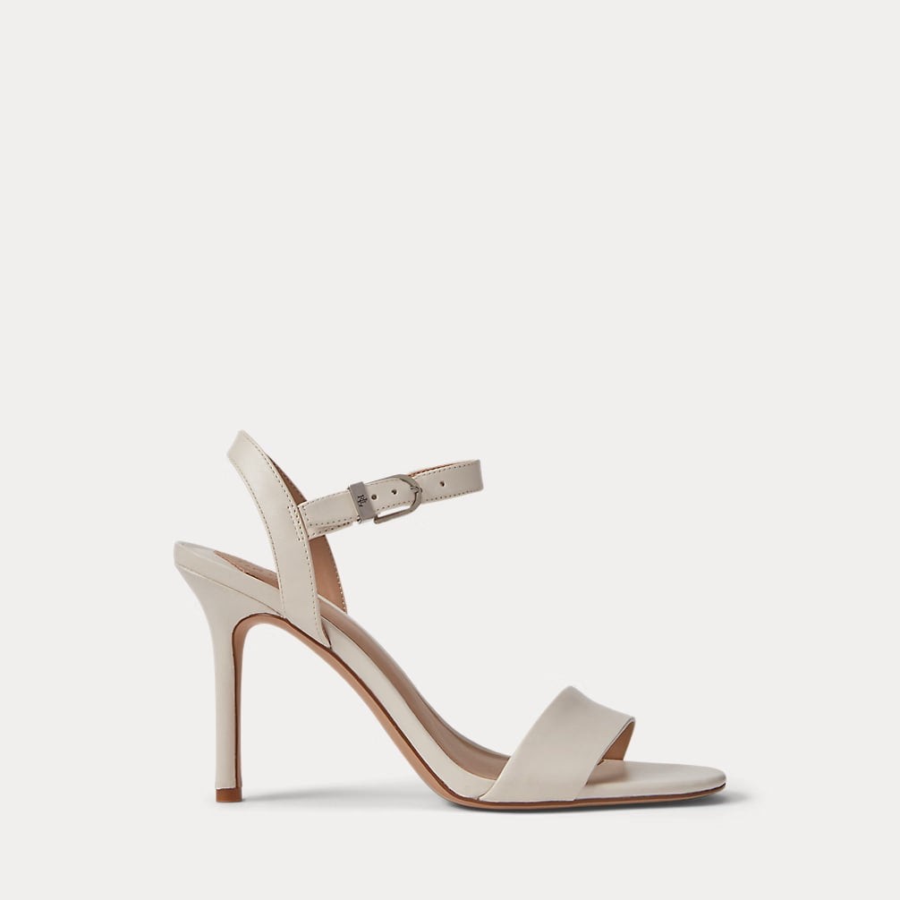 Gwen Nappa Leather Sandal - - White