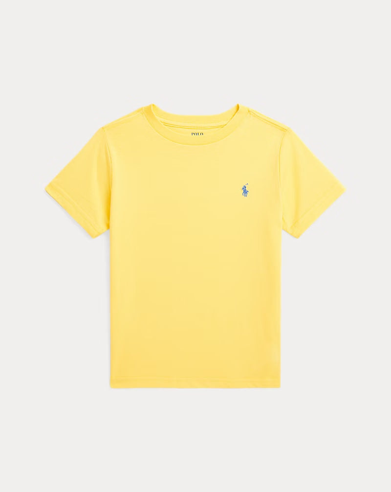 Cotton Jersey Crewneck Tee - - Yellow