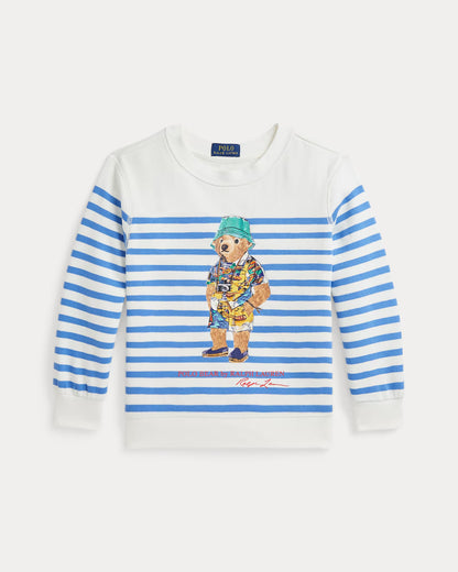Polo Bear Striped Fleece Sweatshirt - - Striped