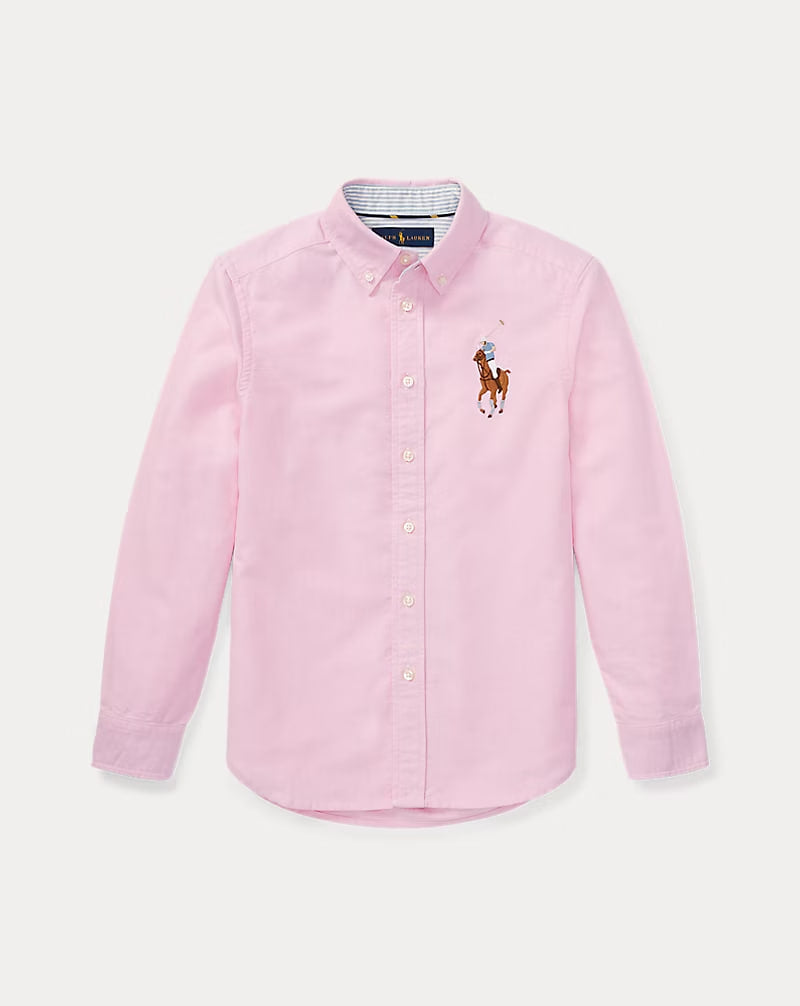 Big Pony Cotton Oxford Shirt 8-20 - - Pink